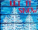 Let It Snow Blue Sign thumbnail view
