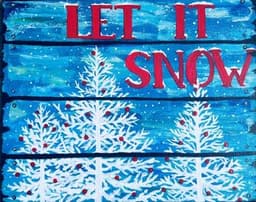 Let It Snow Blue Sign thumbnail