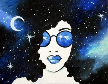 Galaxy Gal II - Paint and sip event at Sidelines Sports Bar & Grill - Glen Burnie in Glen Burnie, MD - PaintNite.com