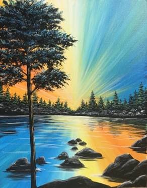 Reverse Reflections - Paint Nite event in Brossard, QC