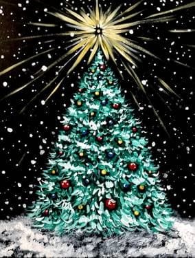 Christmas of White - Paint Nite event in Salem, OR