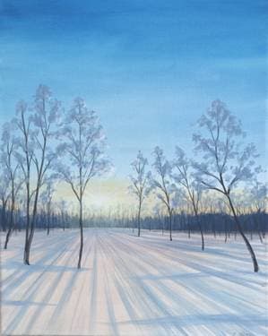 Crisp Morning Glow - Paint and sip event at Saffron's in Winnipeg, MB - PaintNite.com