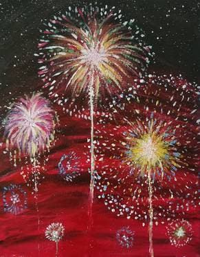 Red Sky Fireworks - Paint and sip event at Ruby Tuesday in Norfolk, VA - PaintNite.com