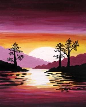The Golden Hour - Paint and sip event at The Westside Blono in Normal, IL - PaintNite.com
