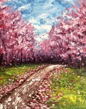 Petals Fall - Paint and sip event at Hardwick Crossing Country Club in Gilbertville, MA - PaintNite.com
