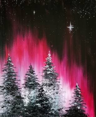 Winter Aurora - Paint and sip event at The Pickle Barrel in Brampton, ON - PaintNite.com