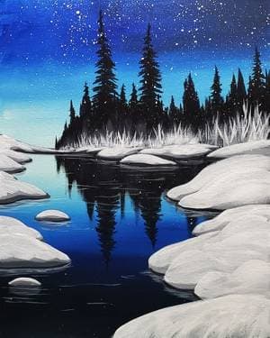 Cold River - Paint and sip event at The Flats Regina in Regina, SK - PaintNite.com