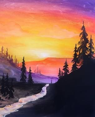Sunrise River - Paint and sip event at Poco Inn & Suites Hotel in Port Coquitlam, BC - PaintNite.com
