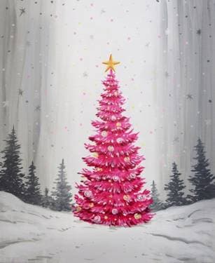Magical Holiday Tree - Paint and sip event at Kingston House in Toronto, ON - PaintNite.com
