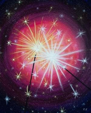 Sparkler Lights - Paint Nite event in Florence, KY