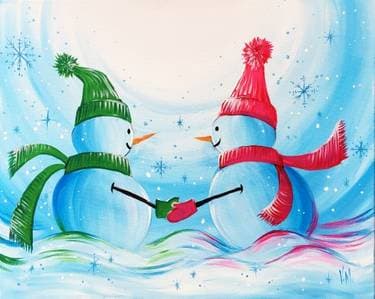Snowmen Love Story - Paint Nite event in Boucherville, QC