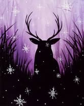 Stag In Snowfall thumbnail