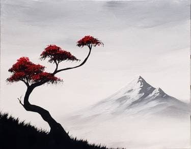 Bonsai Mountain II - Paint and sip event at Tracks Brew Pub - Downtown Brampton in Brampton, ON - PaintNite.com