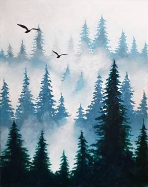Foggy Forest Flight - Paint and sip event at Moose McGuire's - Orleans in Orleans, ON - PaintNite.com