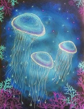 Jellyfish Galaxy - Paint and sip event at Barleycorn's Florence in Florence , KY - PaintNite.com