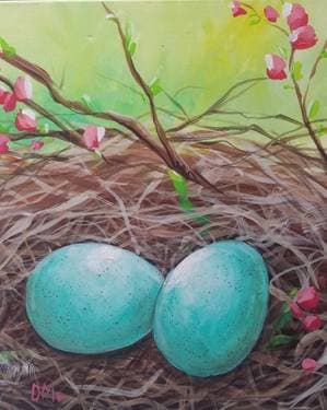 Cozy Robin Eggs - Paint and sip event at Turtle Jacks Etobicoke in Etobicoke, ON - PaintNite.com