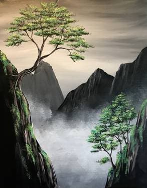 Misty Ravine - Paint Nite event in Milton, ON