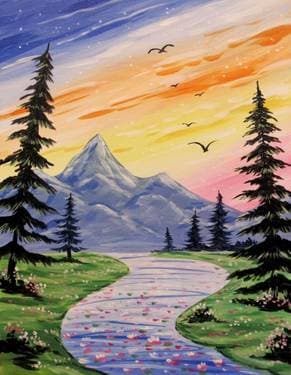 Early Morning Flight - Paint and sip event at Crowne Plaza Silicon Valley North in Union City , CA - PaintNite.com