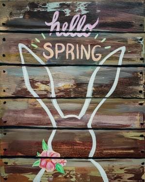Hello Spring Bunny - Paint and sip event at Sidelines Sports Bar & Grill - Glen Burnie in Glen Burnie, MD - PaintNite.com