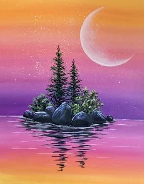 Sunset Island II - Paint Nite event in Bettendorf, IA