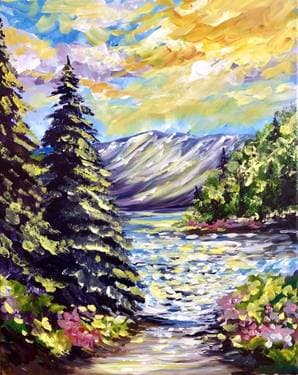 Glimmering Lake - Paint Nite event in Ottawa, ON