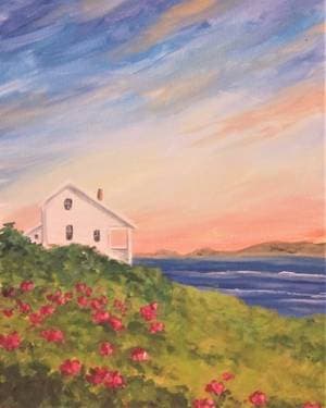 Cottage by the Sea - Paint and sip event at Hotel MdR in Marina Del Rey, CA - PaintNite.com