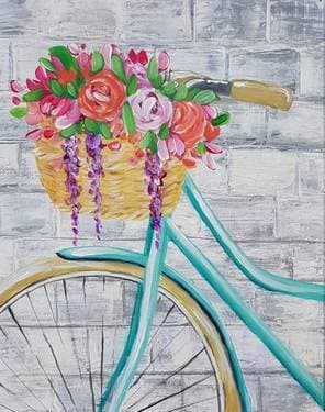 Bicycle Blossoms - Paint Nite event in SONOMA, CA