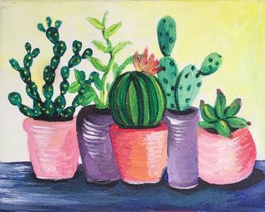 Cactus Collection III - Paint and sip event at Charley's Place in Glendale, AZ - PaintNite.com