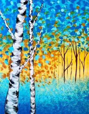 Birch Meadow Sunset - Paint and sip event at Olde Sonoma Public House in Sonoma, CA - PaintNite.com