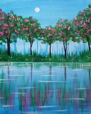 Lakeside Blossoms - Paint and sip event at Hilton Pasadena  in Pasadena , CA - PaintNite.com