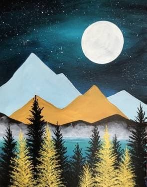 Golden Forest Nightfall - Paint and sip event at Trace Echo  in Pittsburgh, PA - PaintNite.com