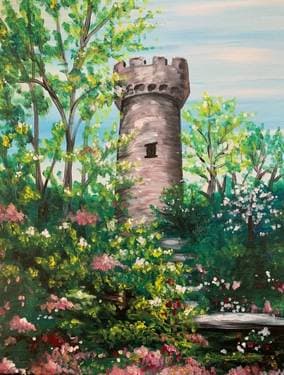 Tower in the Trees - Paint and sip event at The King's Head Public House in Vancouver, BC - PaintNite.com