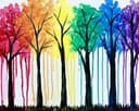 Bright rainbow forest thumbnail view