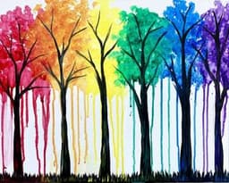 Bright rainbow forest thumbnail