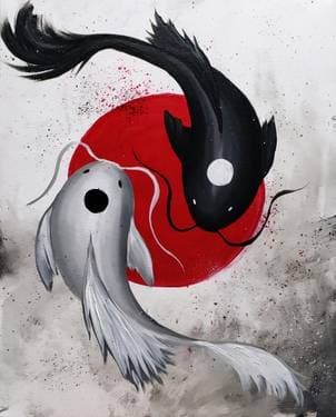 Koi-Yang - Paint and sip event at The Watering Bowl in Denver, CO - PaintNite.com