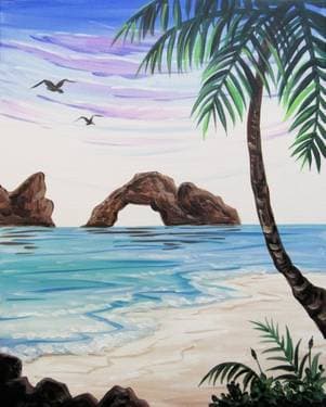 Vacay Mood - Paint and sip event at Mosaic in San Jose, CA - PaintNite.com