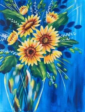 Sunflower Bouquet - Paint and sip event at Royal Oak Centrepointe in Ottawa, ON - PaintNite.com
