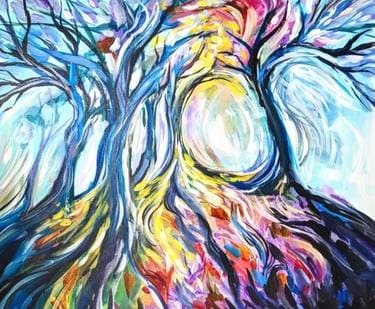 Rainbow Tree Mosaic - Paint and sip event at Sports On Tap in Saskatoon, SK - PaintNite.com