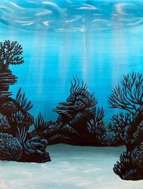 Blue Coral Reef - Paint and sip event at AC Hotel  in Pasadena , CA - PaintNite.com