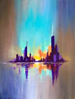 City Reflections - Paint and sip event at Towne Place Suites Long Island City in Long Island City, NY - PaintNite.com
