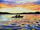 Sunset Kayak Silhouette thumbnail view