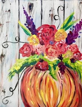 Pumpkin Bouquet - Paint Nite event in Costa mesa , CA