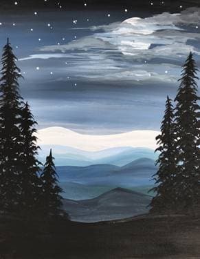 Cold Blue Mountain - Paint and sip event at Nottingham's in Columbia, MD - PaintNite.com