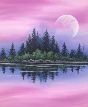 Peaceful Mornings - Paint and sip event at Canadian Brewhouse in Richmond, BC - PaintNite.com