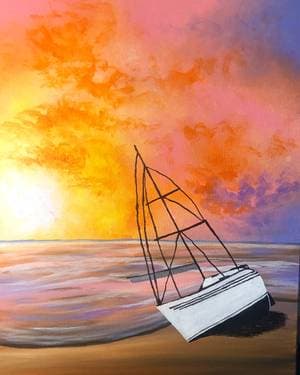 Sunrise Sailboat with Joyce (Of Art!!) Team Creative Magic