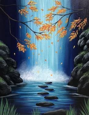 Autumn Falls III - Paint Nite event in Sunnyvale, CA