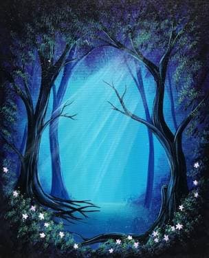 Secret Forest II - Paint and sip event at Hilton Pasadena  in Pasadena , CA - PaintNite.com