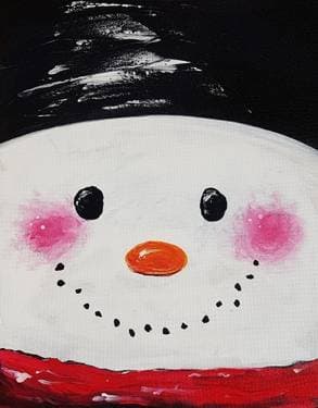 Snowman Portrait - Paint and sip event at Alpha Coffee  in COTTONWD HTS, UT - PaintNite.com