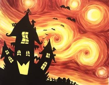 Starry Halloween - Paint and sip event at Boston Pizza Ancaster  in Ancaster , ON - PaintNite.com