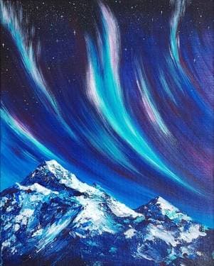 Northern Lights Peak - Paint and sip event at The Pickle Barrel in Brampton, ON - PaintNite.com